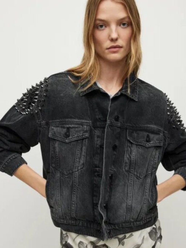 All Saints Bella Punk Denim Jacket - New